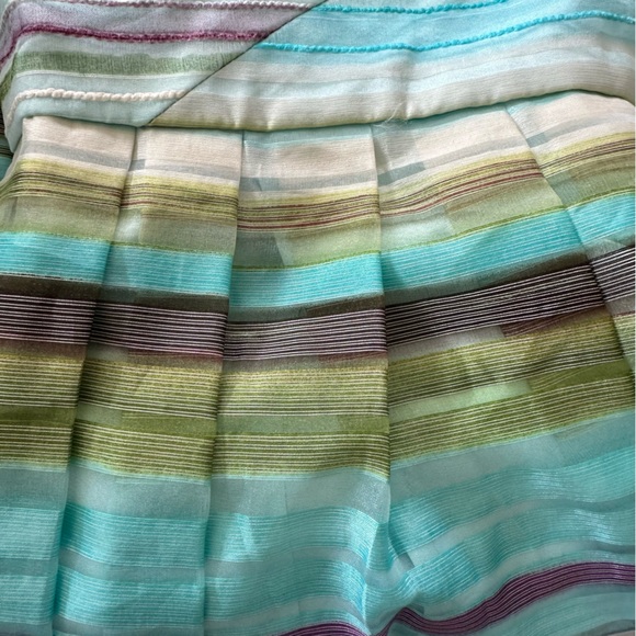 Donna Morgan Striped Watercolor Strapless Dress Size 6 - Picture 10 of 11